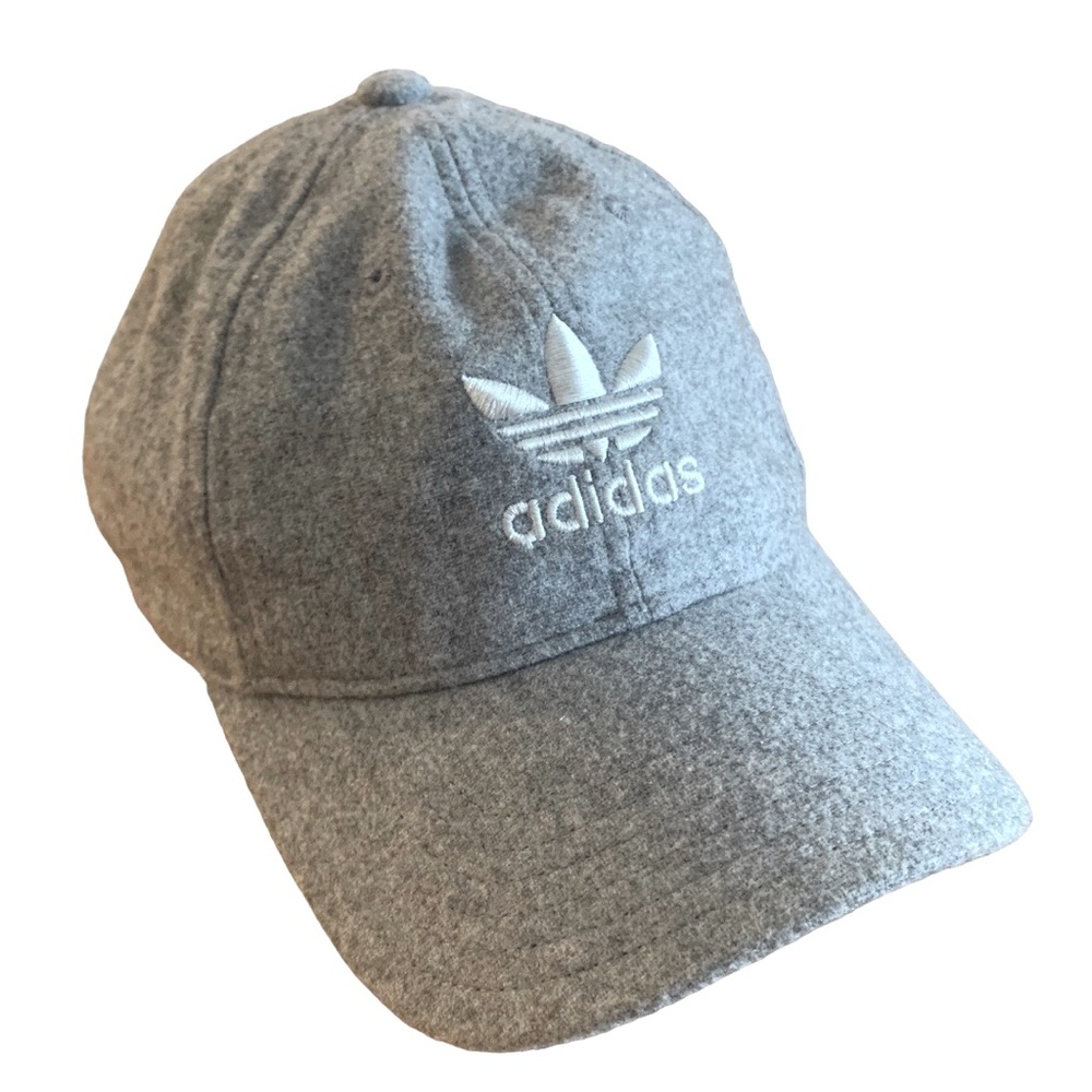 Adidas Gray Baseball Hat Fuzzy Felt